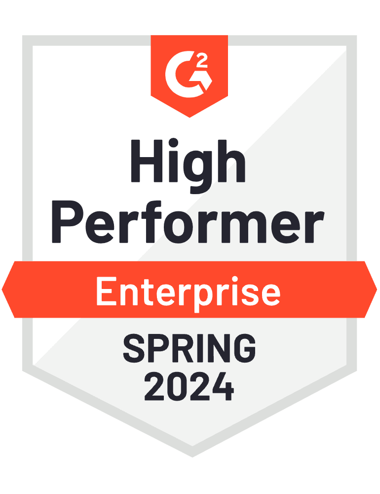 G2 High Performer Enterprise Spring 2024 badge