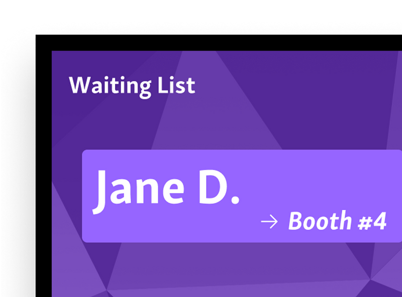 Notification on Waiting Room TV