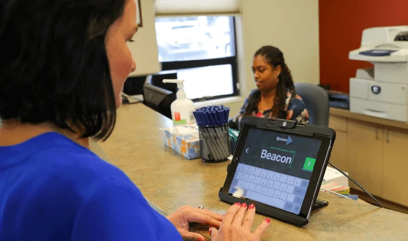 Beacon OHSS uses check-in kiosk as part of their queue system
